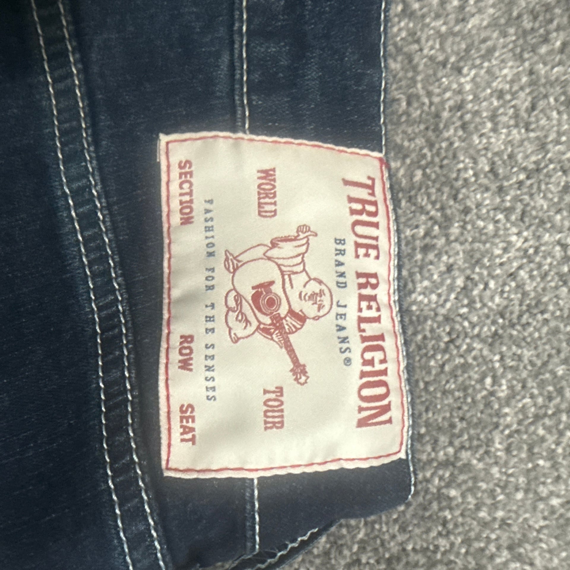 True Religion Rocco Relaxed Skinny Jeans Dark Mahogany Wood Wash 6