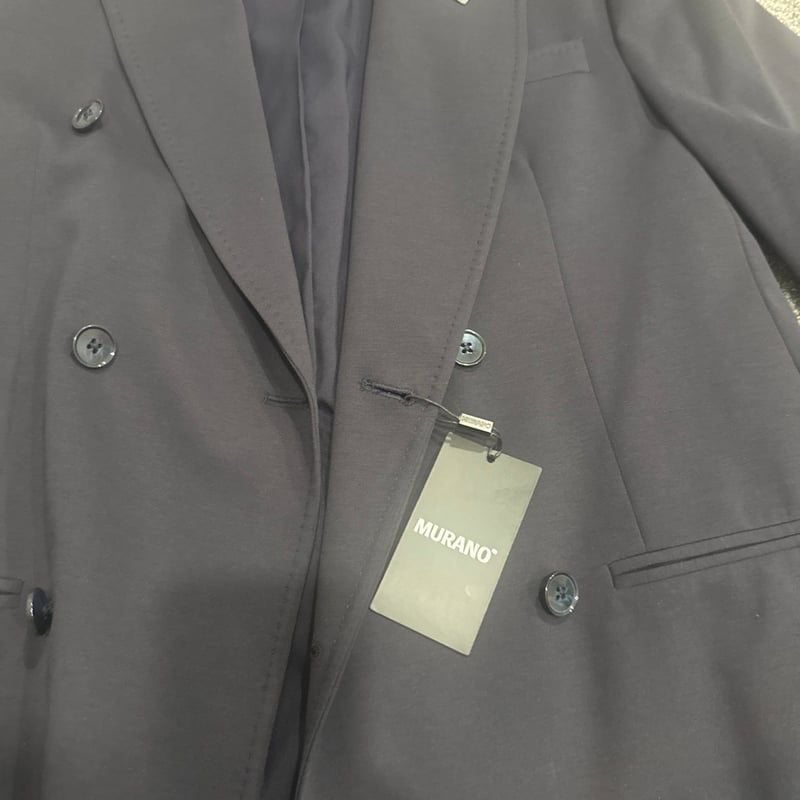 Murano Slim Fit Men's Double-Breasted Peak Lapel Suit Jacket 1