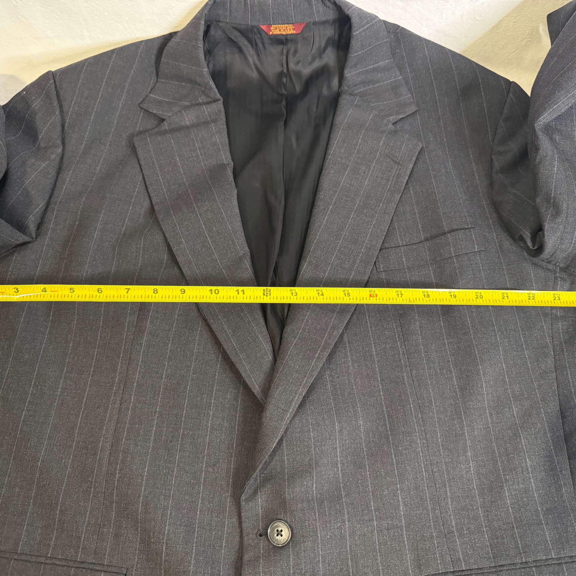 Vintage Corbin Ltd Pinstripe Wool Blazer Union Made USA Gray See Measurements 7