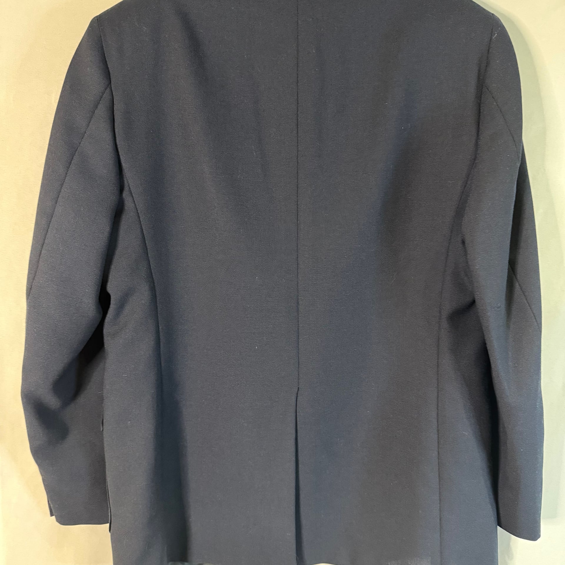 Vintage The Statesman Bruce Hulme Navy Blue Hopsack Blazer 42L 2