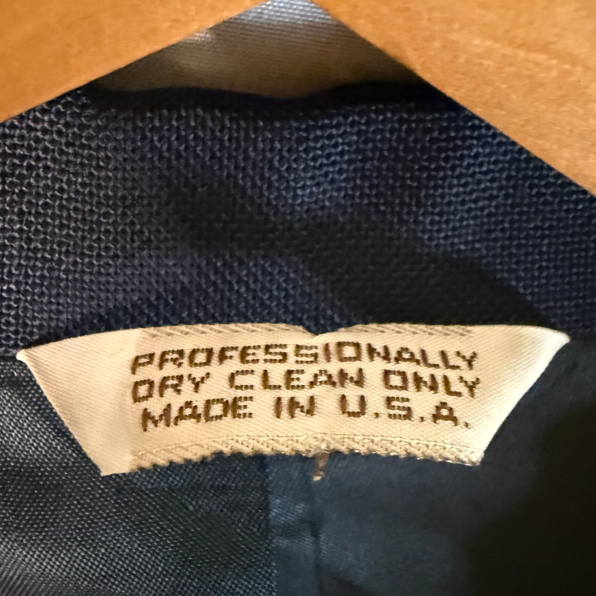Vintage The Statesman Bruce Hulme Navy Blue Hopsack Blazer 42L 3