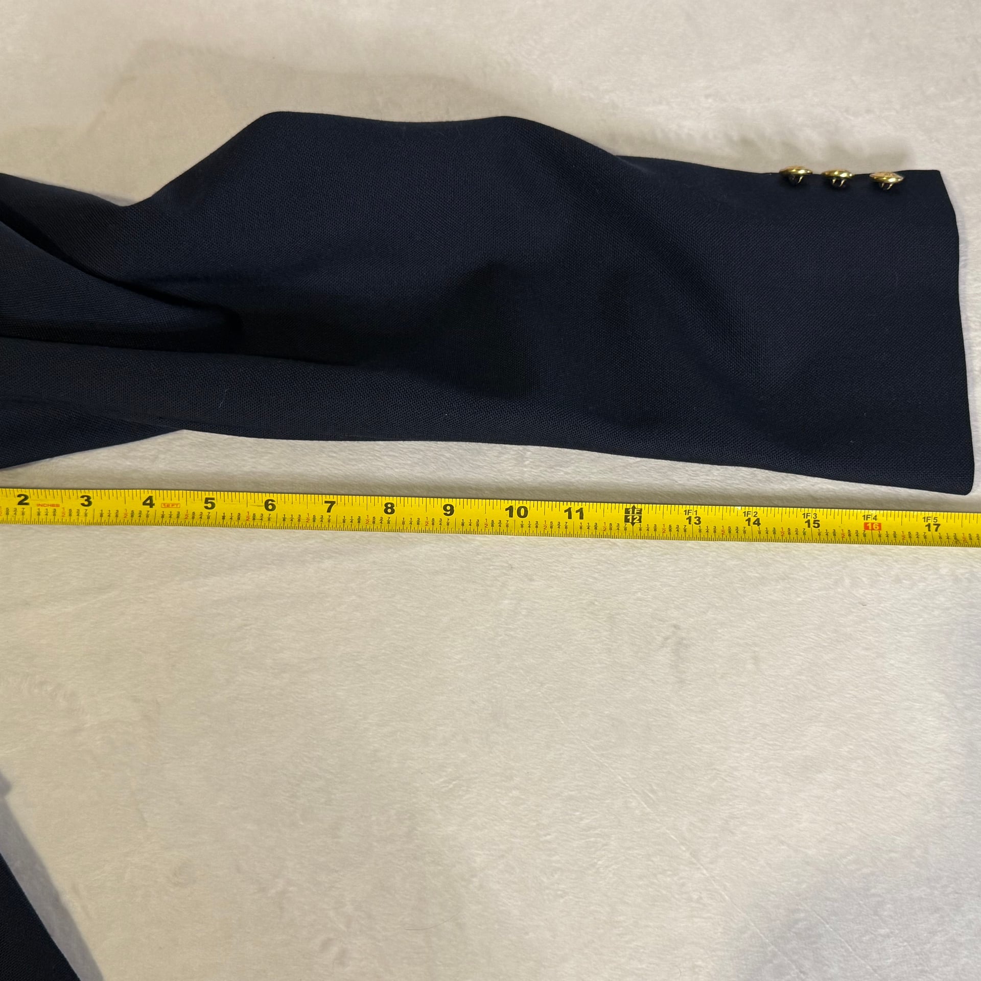 Vintage The Statesman Bruce Hulme Navy Blue Hopsack Blazer 42L 11