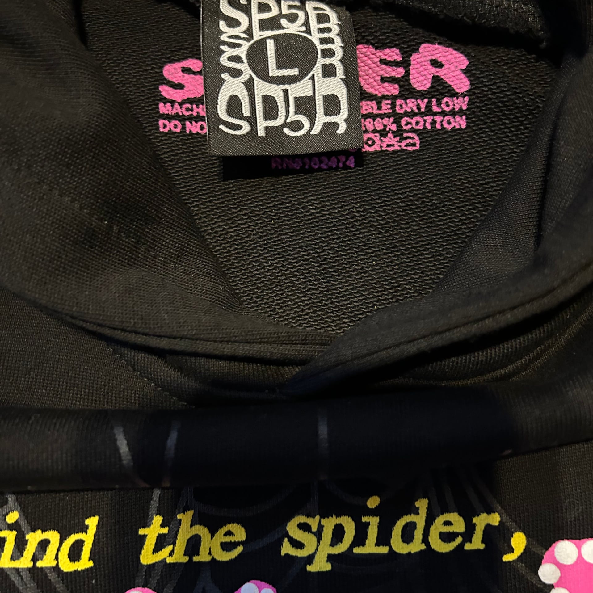 Spider Worldwide P*NK Hoodie Black L 7