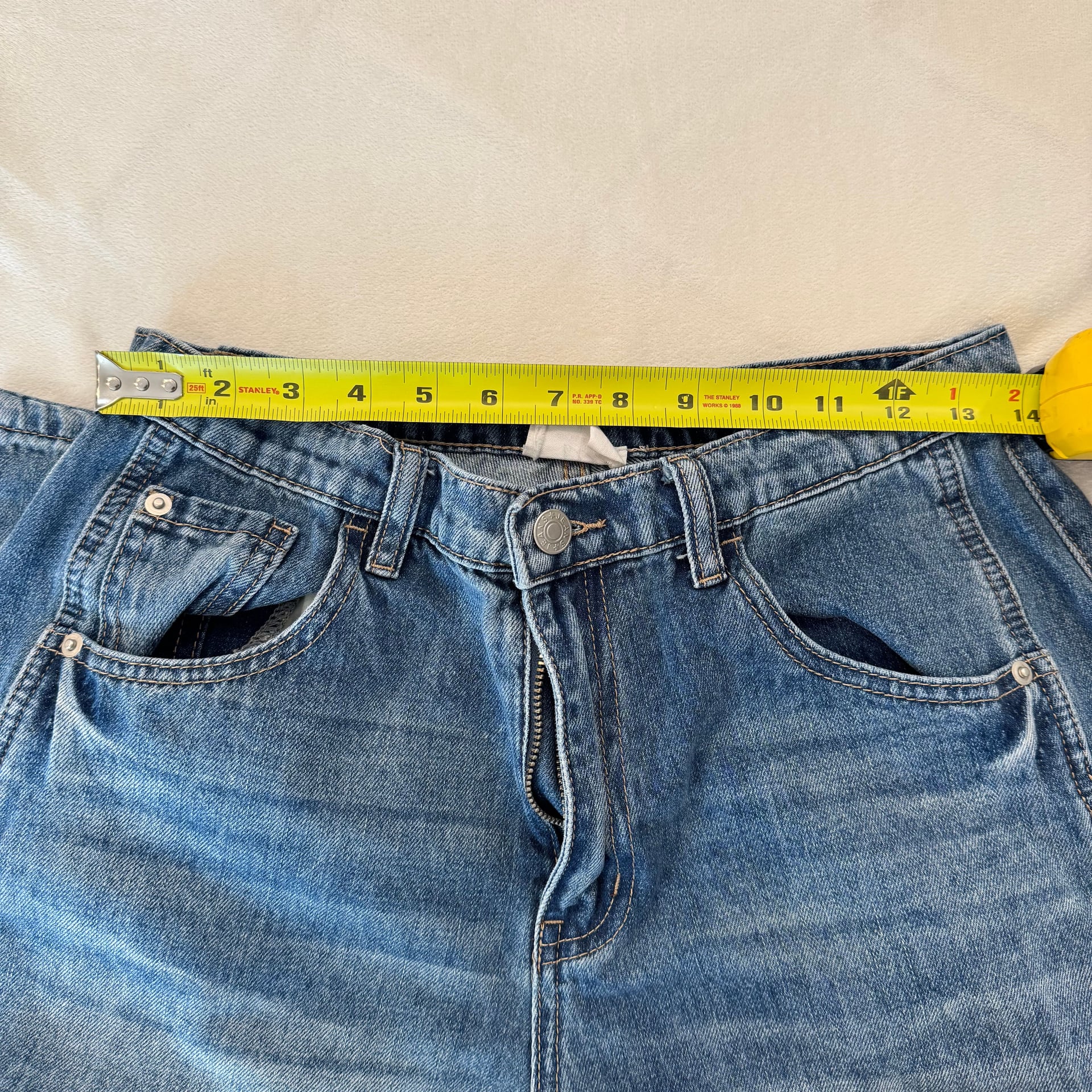 Bobbles & Lace Medium Wash Mid-Rise Barrel Leg Jeans 4