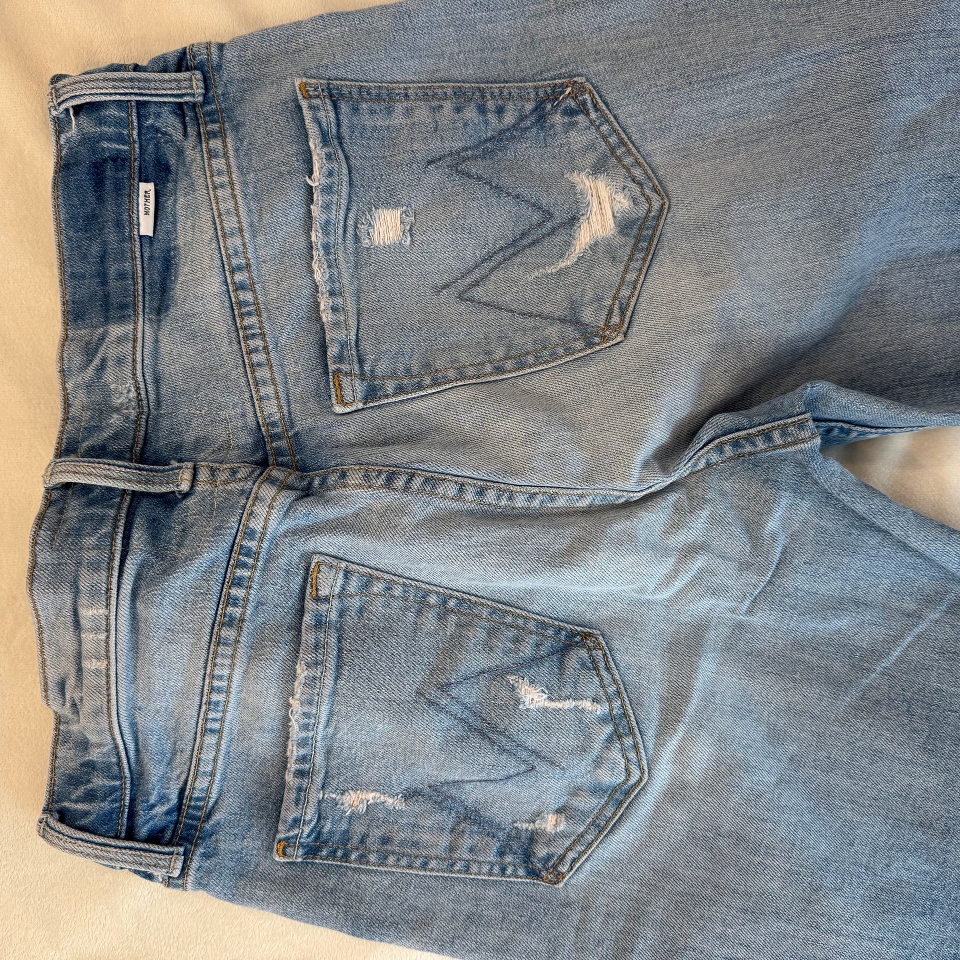 MOTHER Superior The Tomcat High-Rise Straight Distressed Jeans in The Confession 3