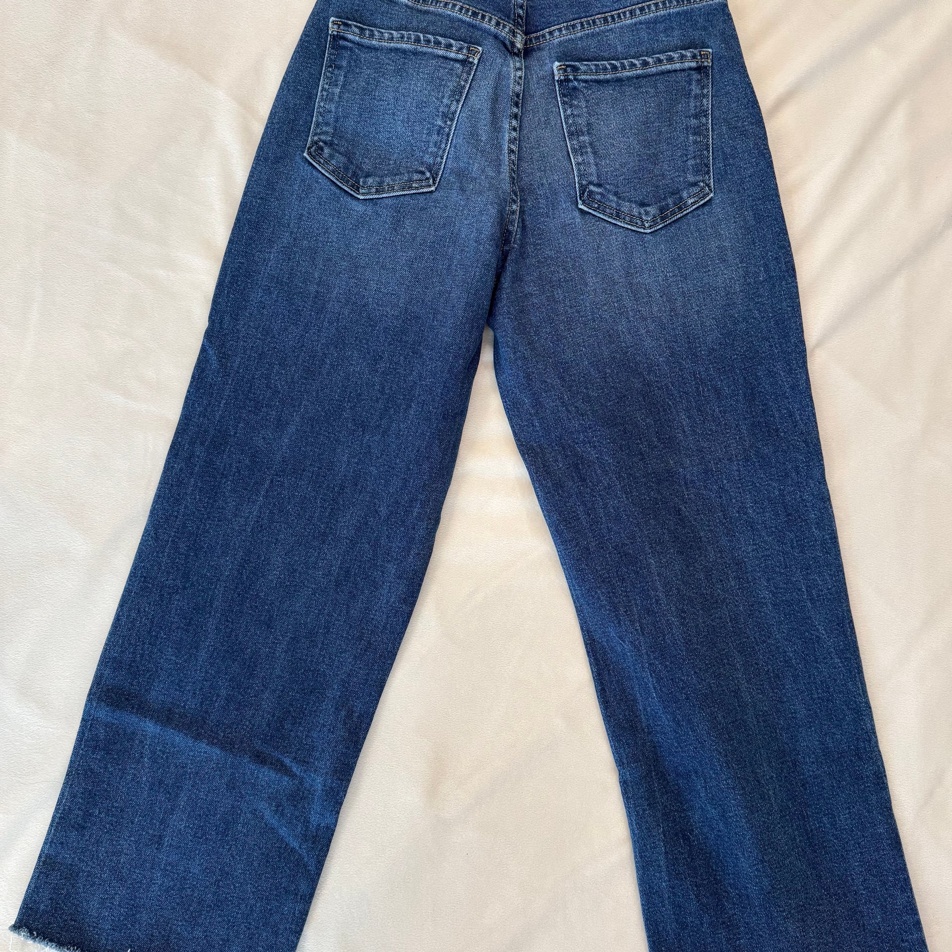 Just Black Denim High Rise Utility Wide Leg Jeans with Raw Hem 2
