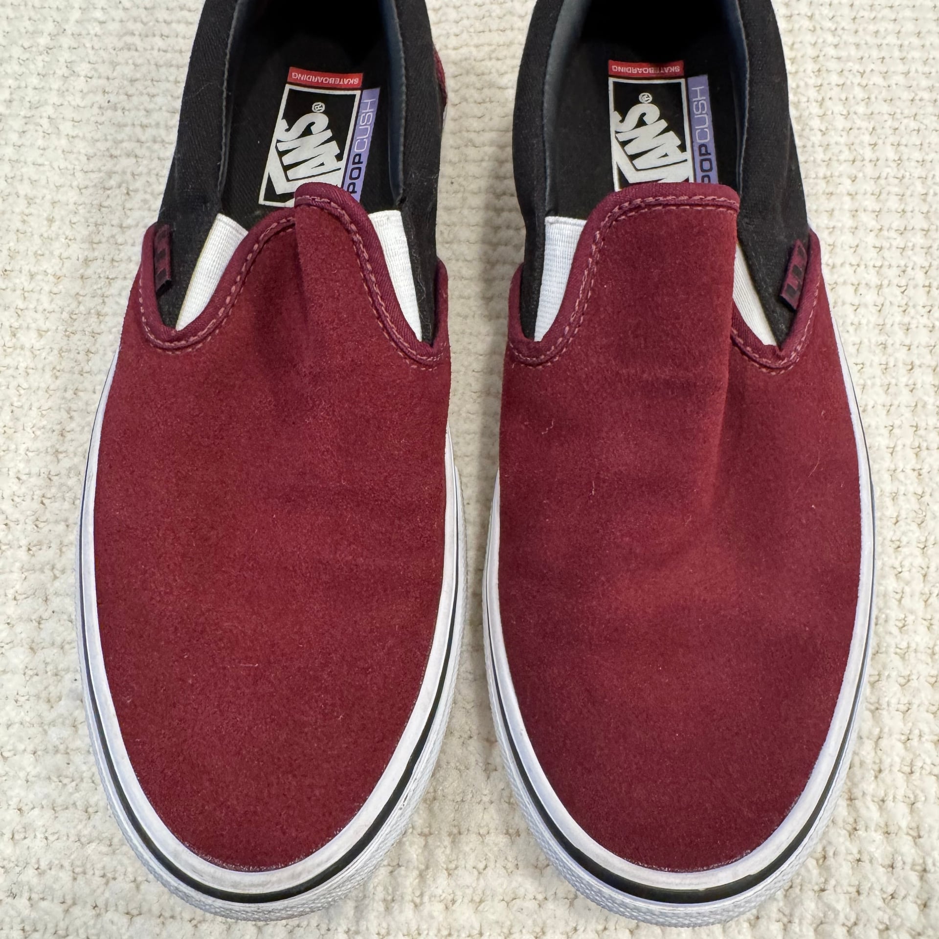 Vans Skate Slip-On Port & Black PopCush Suede 1