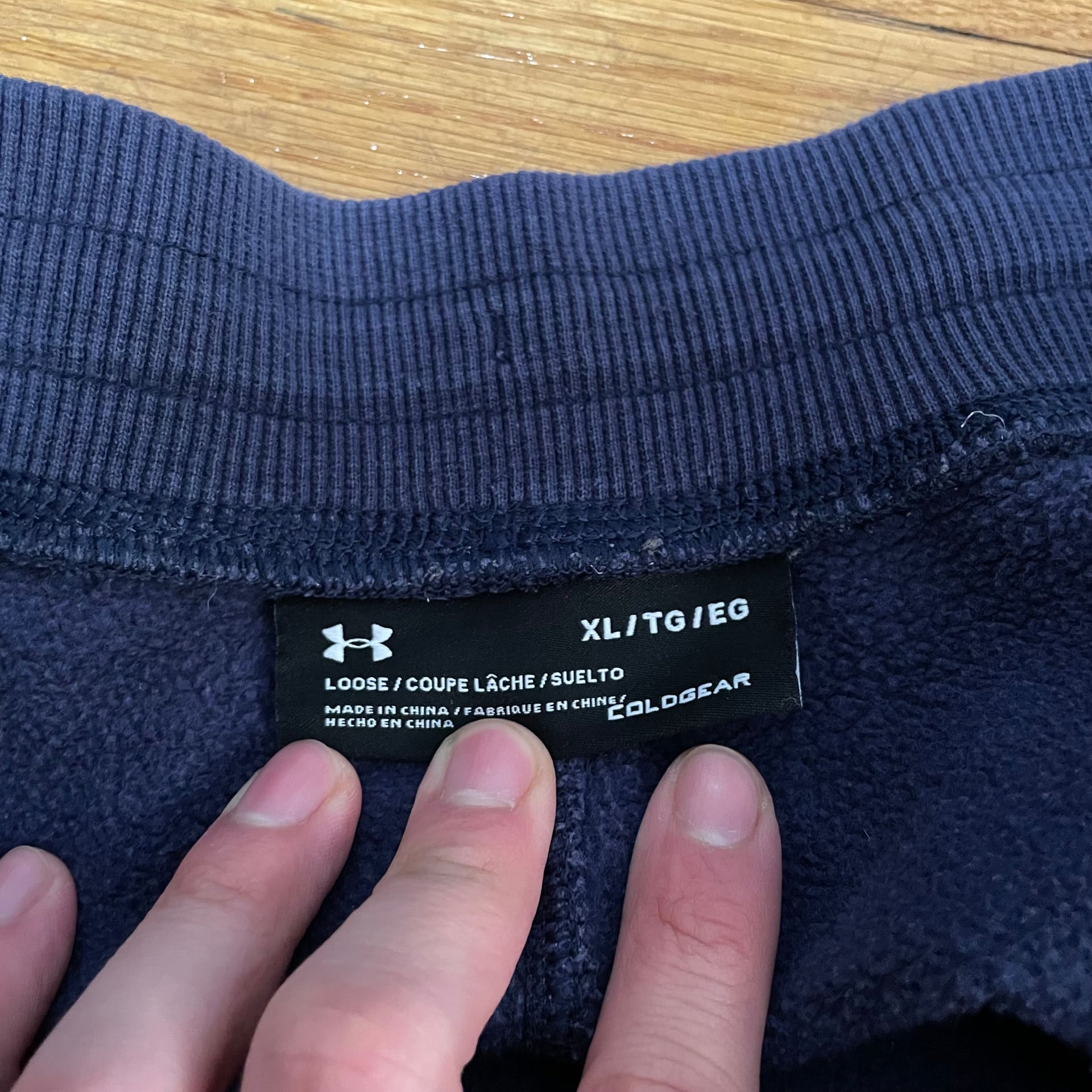 Under Armour ColdGear Loose Fit Fleece Navy Blue sweatpants 4