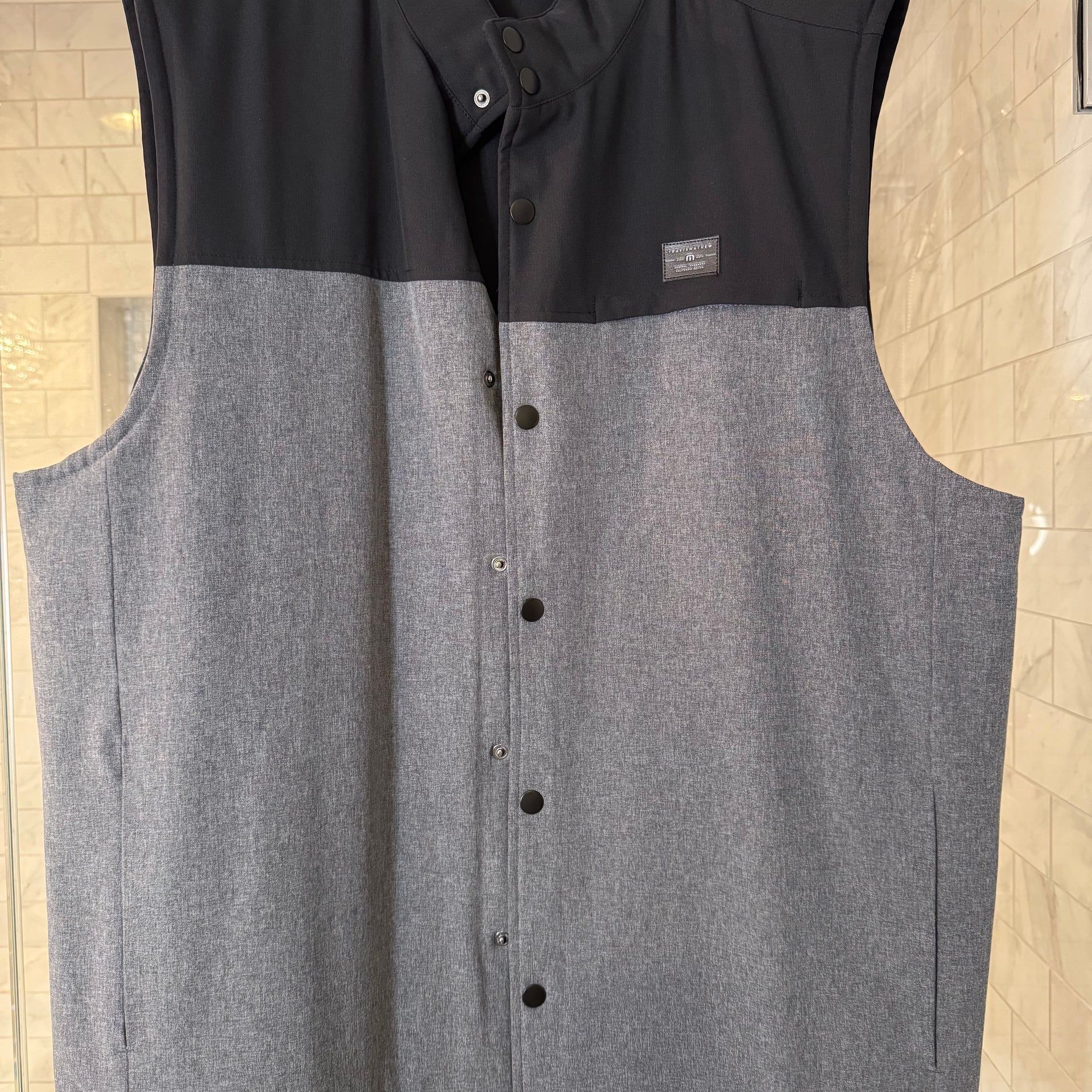 TravisMathew Navigational Report Snap-Button Golf Vest 1