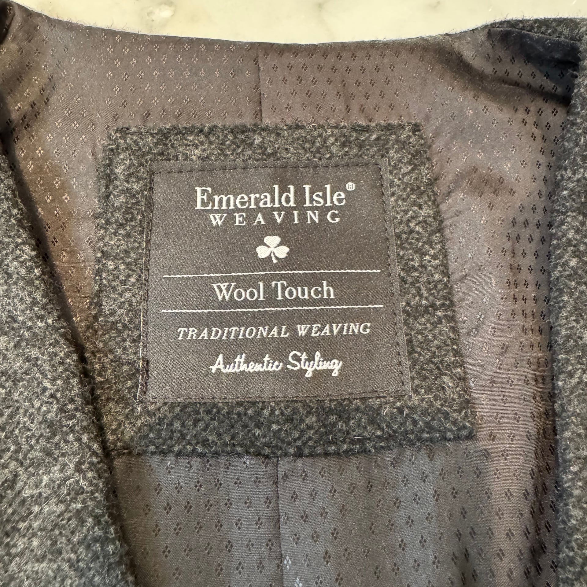 Emerald Isle Weaving Men's Wool Blend Herringbone Tweed Vest Waistcoat 3