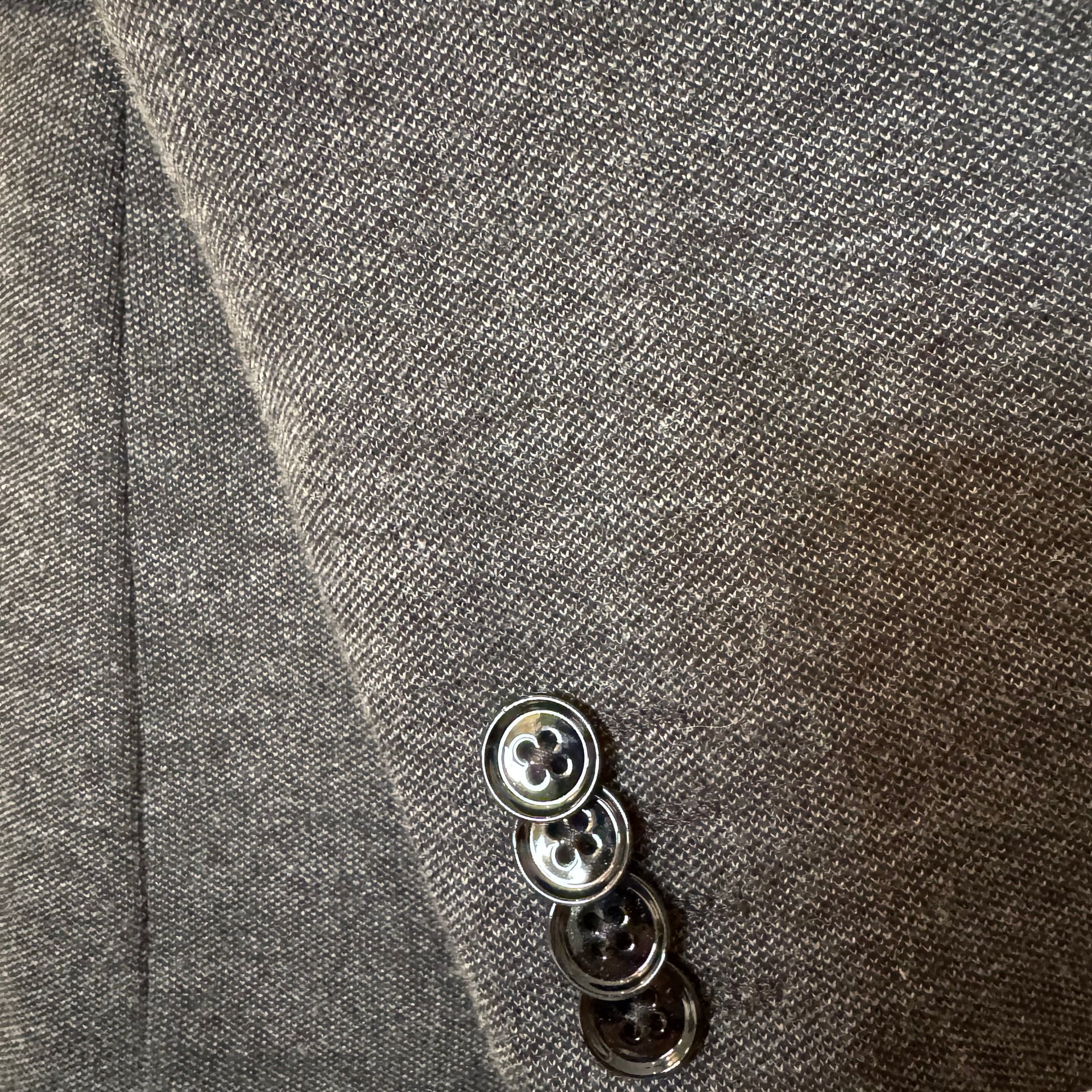 Express Photographer Fitted Grey Knit Two-Button Blazer 4