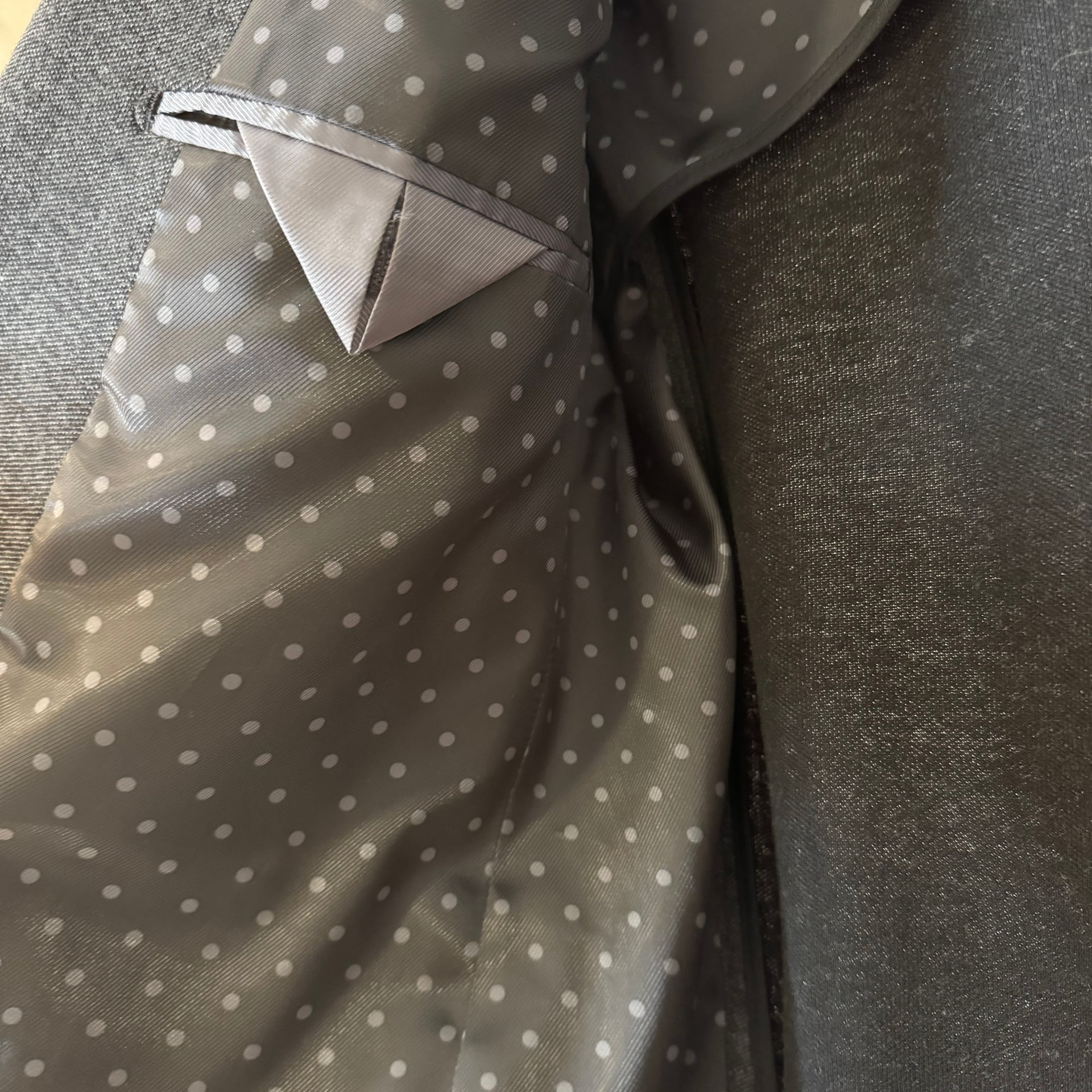 Express Photographer Fitted Grey Knit Two-Button Blazer 6