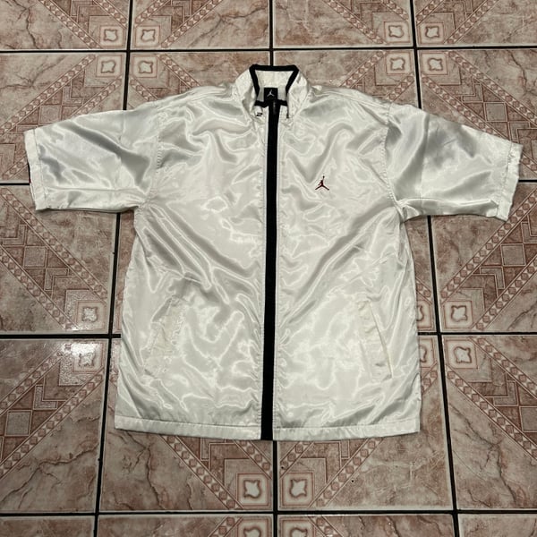 Vintage Jordan Jumpman Satin Full-Zip Tracksuit Set White/Red/Black
