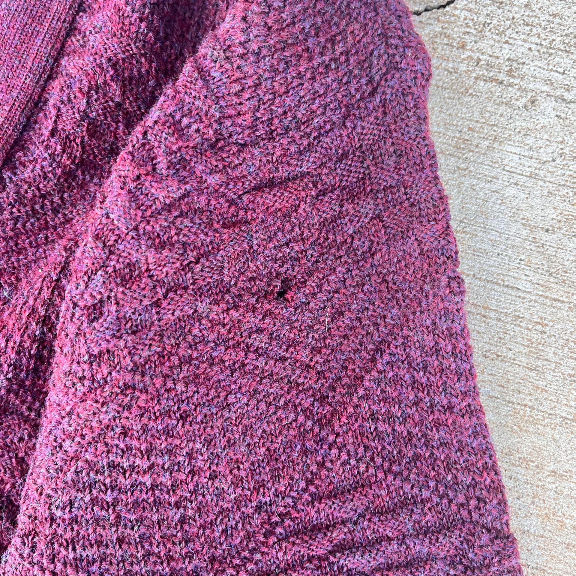 Vintage Pendleton Made in USA Burgundy Wool Knit Cardigan Sweater 4