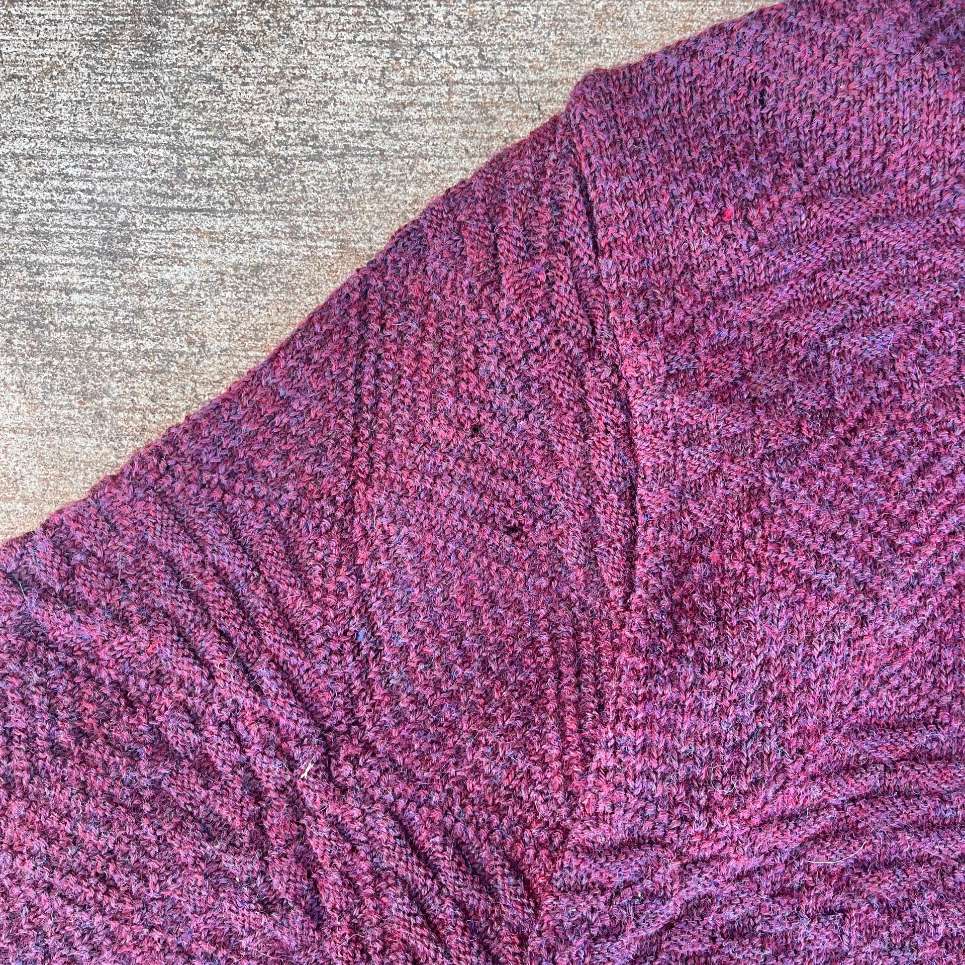 Vintage Pendleton Made in USA Burgundy Wool Knit Cardigan Sweater 9
