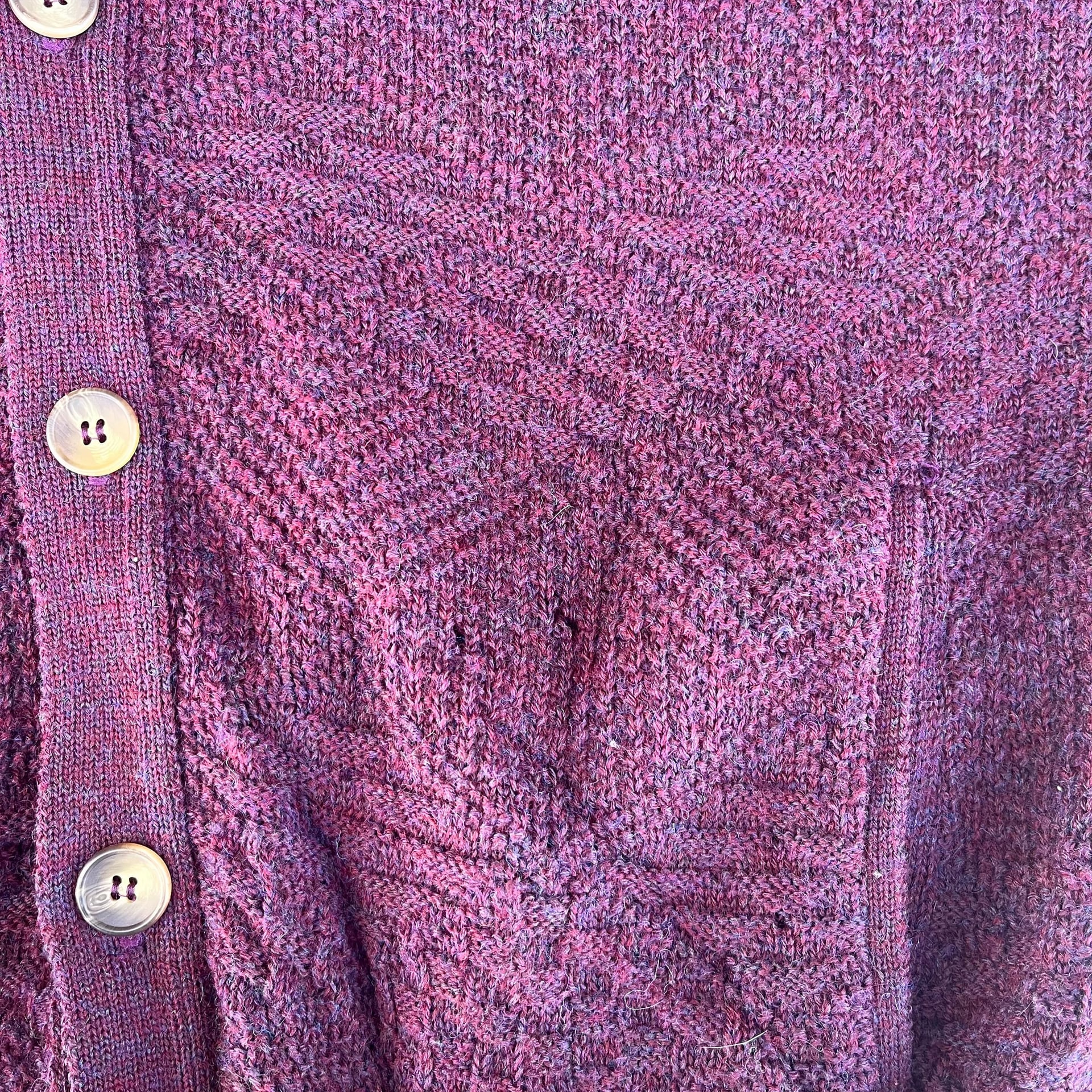 Vintage Pendleton Made in USA Burgundy Wool Knit Cardigan Sweater 11