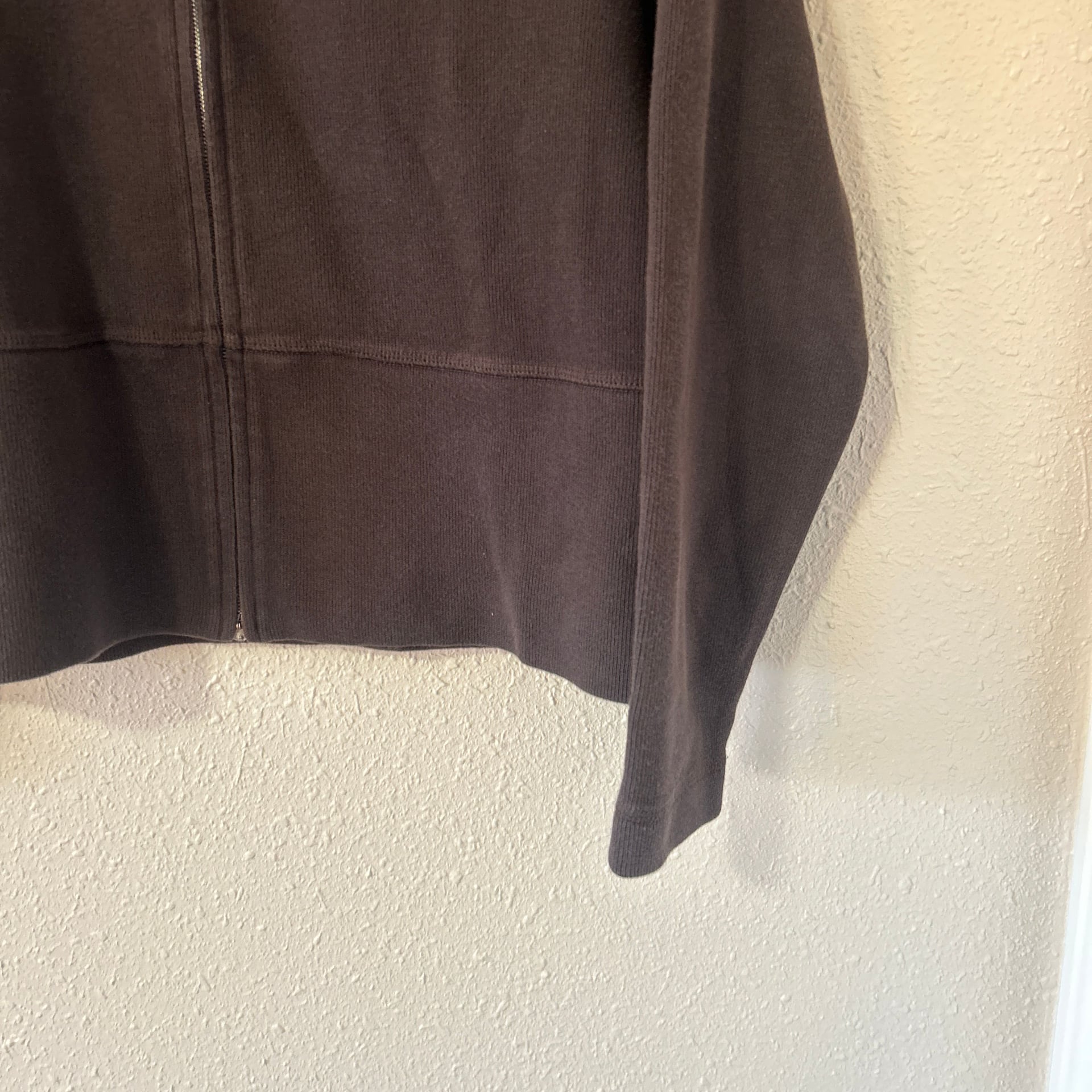 Faconnable Women's Large Black 100% Cotton Sweater Jacket Full Zip Casual 6