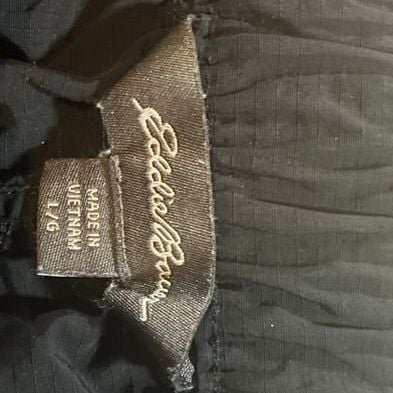 Eddie Bauer Black Nylon Belted Cargo Hiking Shorts Men's Size Large 3