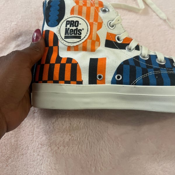 PRO-Keds Royal Hi Jesse Brown Artist Geo Canvas High Top Sneakers