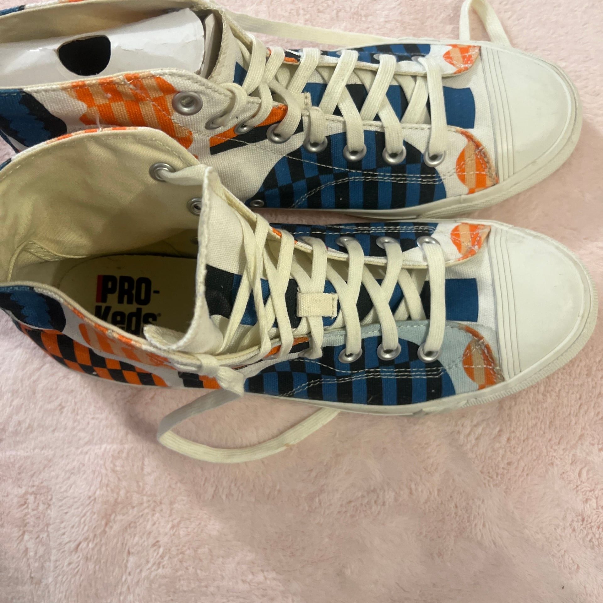 PRO-Keds Royal Hi Jesse Brown Artist Geo Canvas High Top Sneakers 2