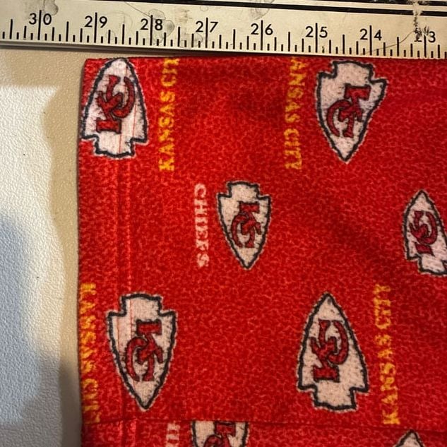 NFL Team Apparel Youth Kansas City Chiefs All-Over Print Fleece Pajama Pants Red 4