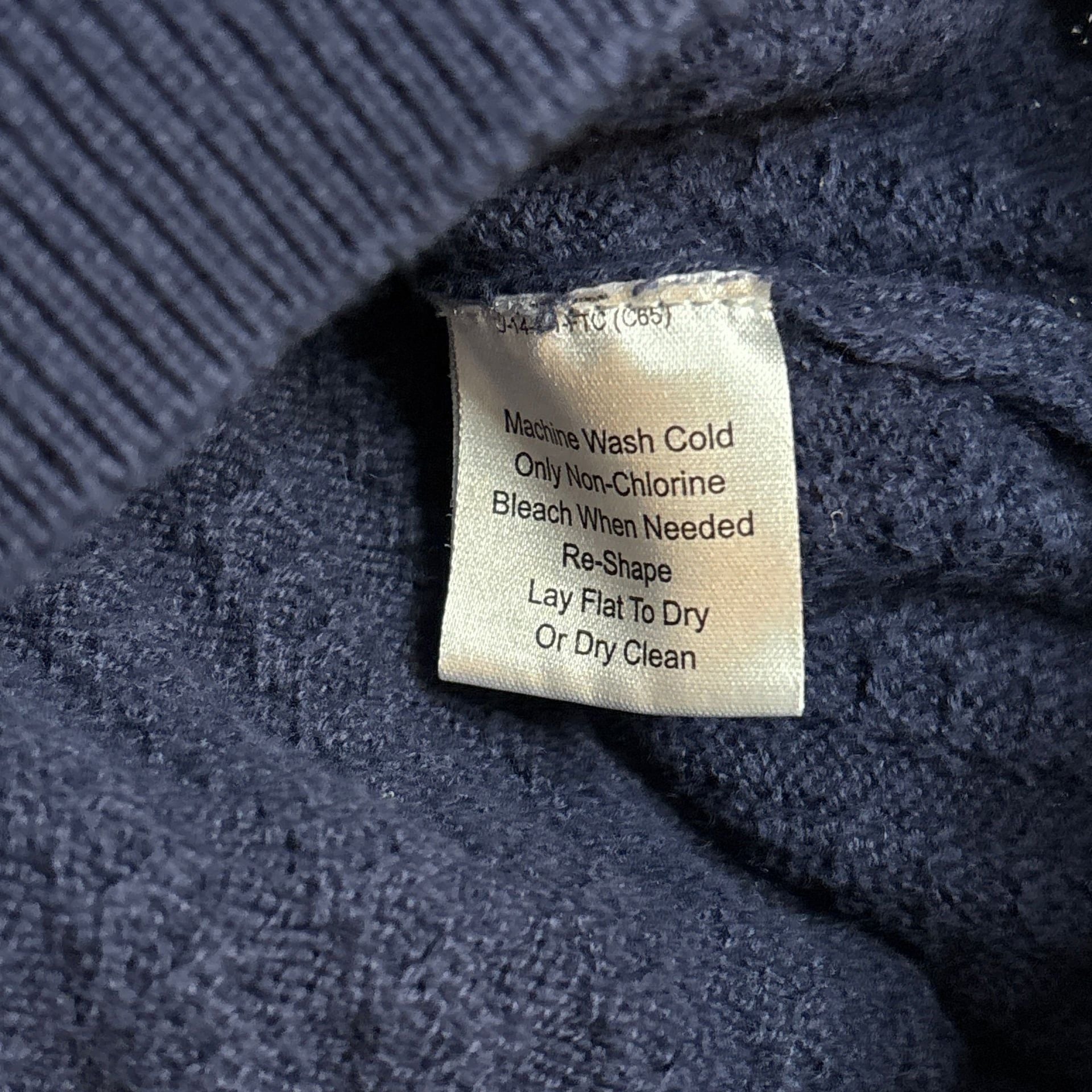 Jos A Bank Reserve Cotton & Cashmere Men's XL Navy Blue Sweater 4