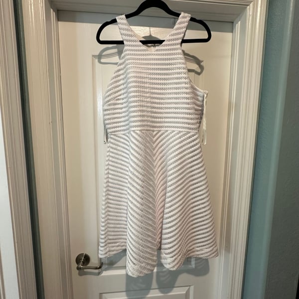 Lilly Pulitzer NWT Crochet Stripe Knit Megyn White XL