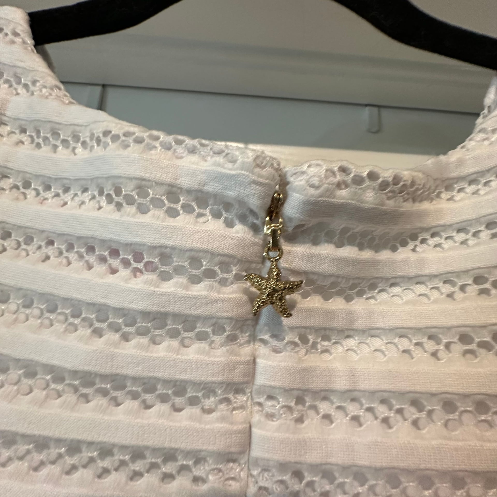 Lilly Pulitzer NWT Crochet Stripe Knit Megyn White XL 5