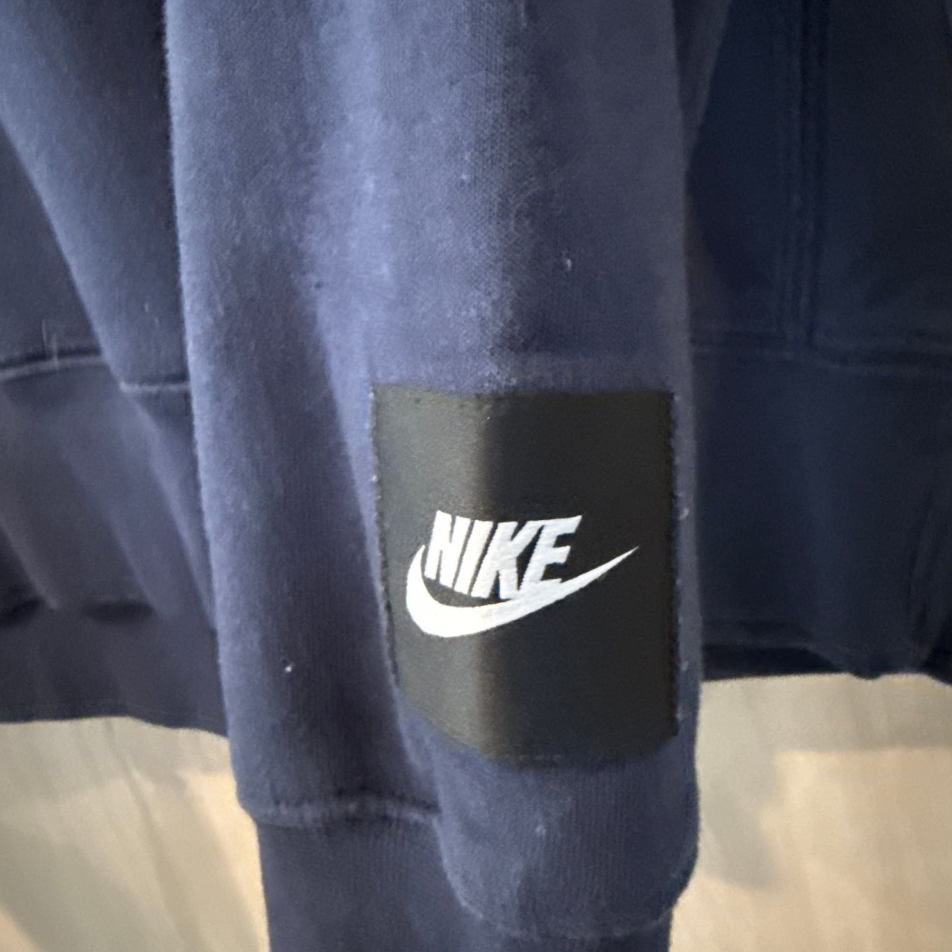 Nike Just Do It Hoodie Mens Large L Navy Blue JDI Graphic Pullover Sweatshirt 3