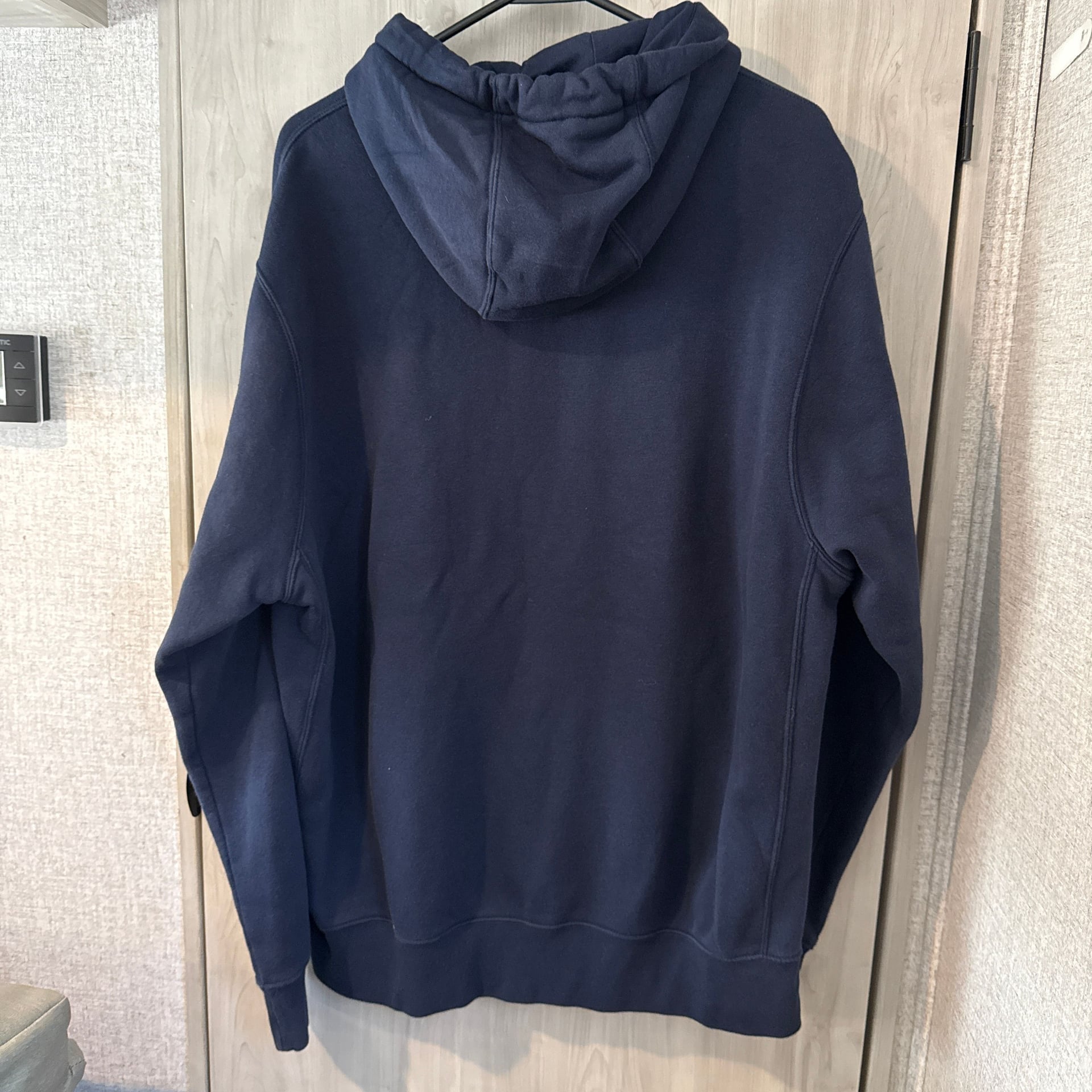 Nike Just Do It Hoodie Mens Large L Navy Blue JDI Graphic Pullover Sweatshirt 4