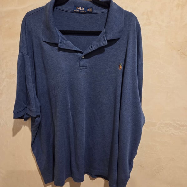 Polo Ralph Lauren Mens Shirt Classic Fit Size 3XB Blue Short Sleeve