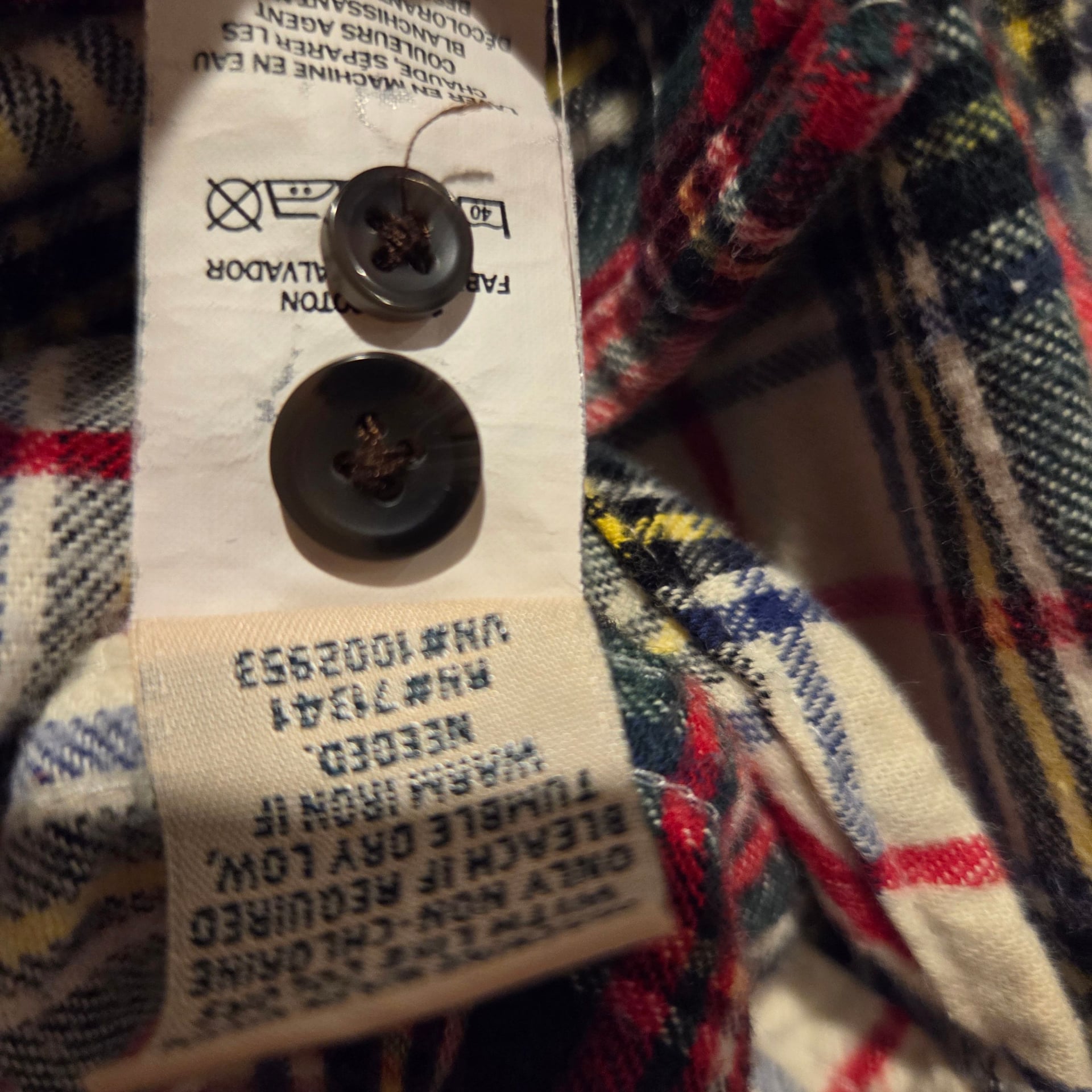 L.L. Bean Women's Scotch Plaid Flannel Shirt, Relaxed Small Red White Green 3