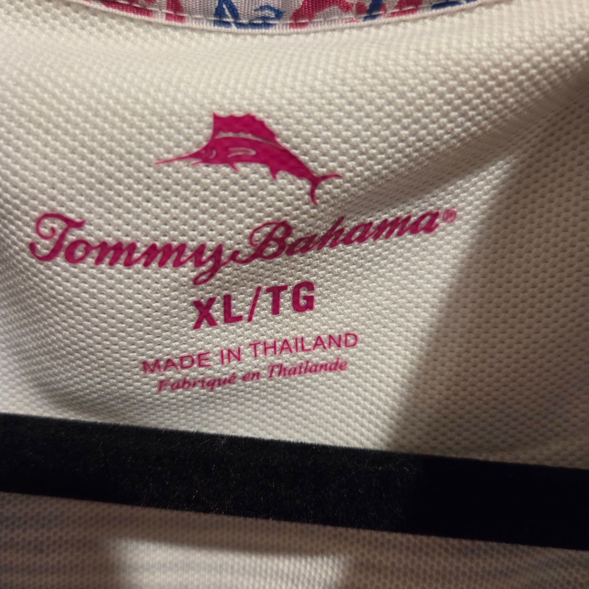 Tommy Bahama Men’s XL Polo Shirt – Pima Cotton Blend – White/Grey Stripe – Style T218036 3