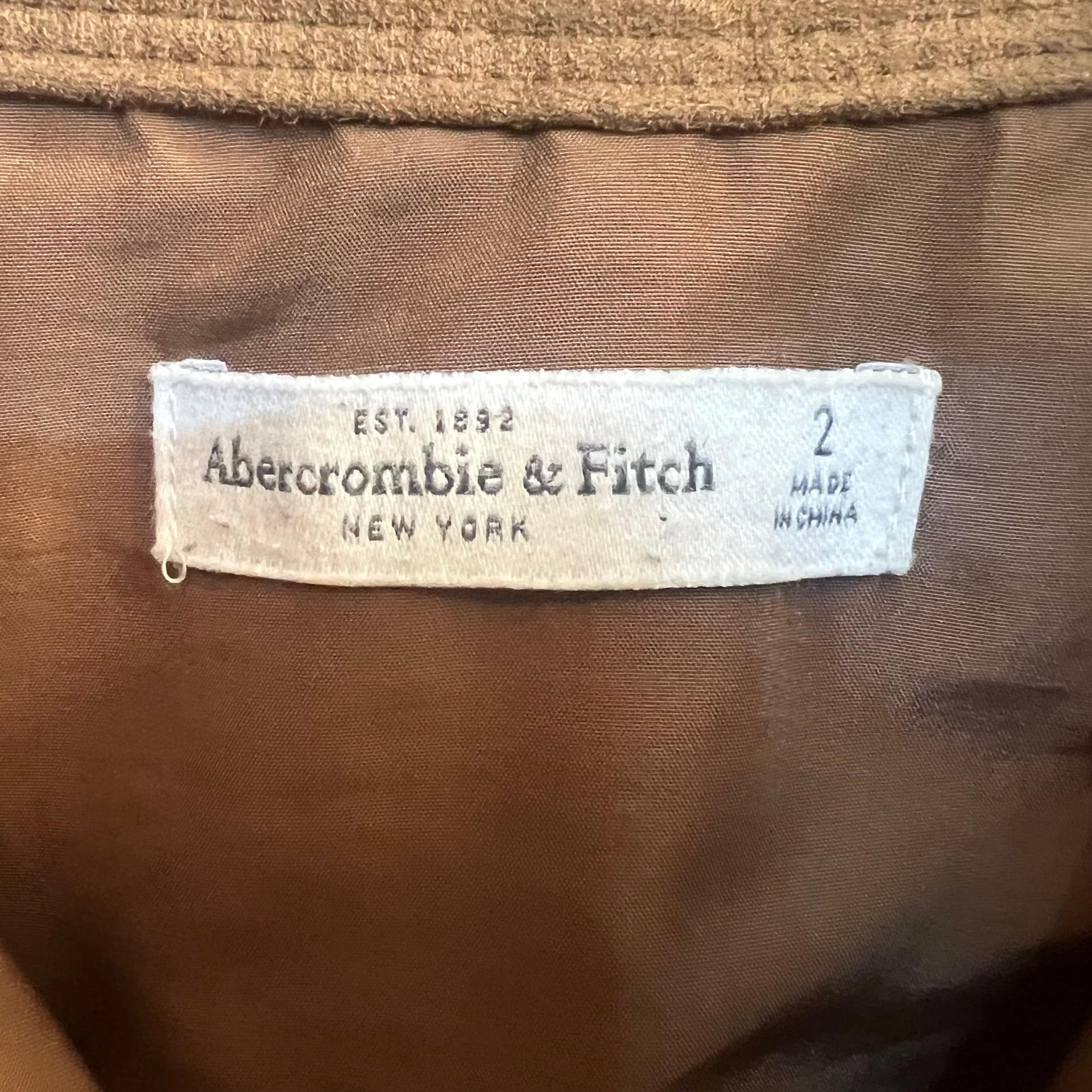 Abercrombie & Fitch Vegan Suede Button Front Mini A-Line Skirt 3