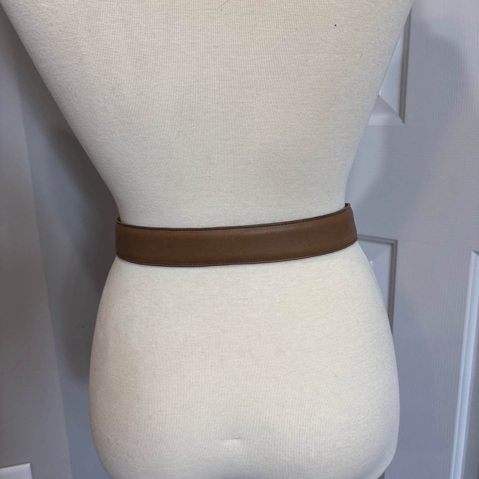 Coach Belt 8500 Leather Putty Brass Buckle 32" 2