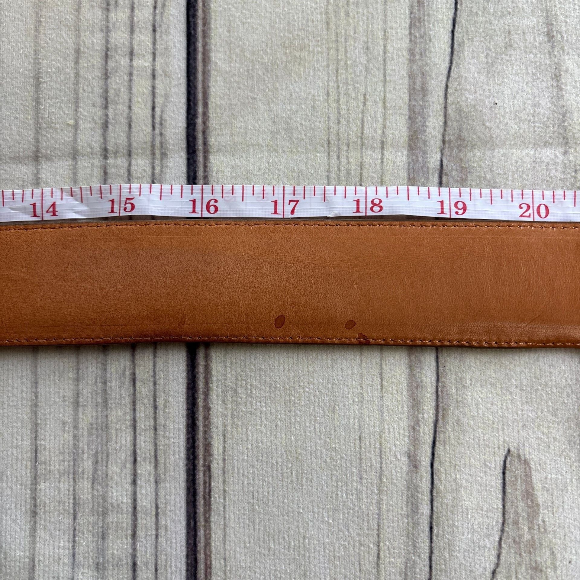 Coach Belt 8500 Leather Putty Brass Buckle 32" 5