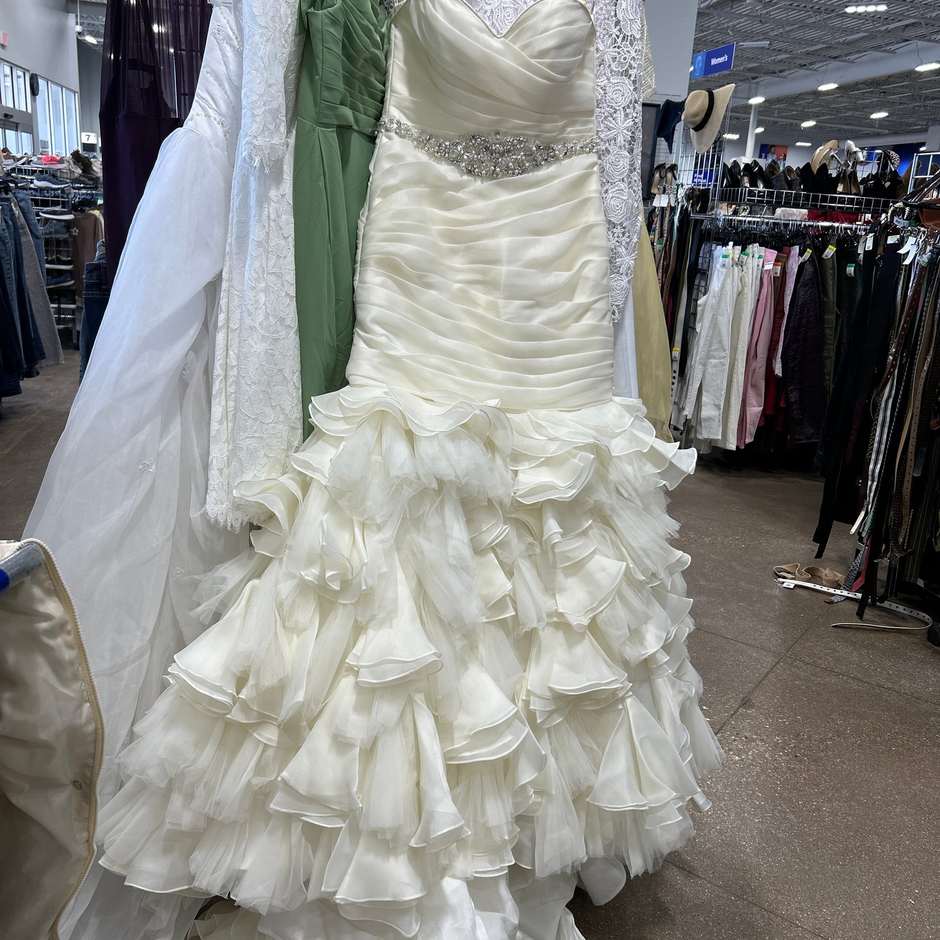 Maggie Sottero Divina Organza Ruffle Mermaid Wedding Dress 1