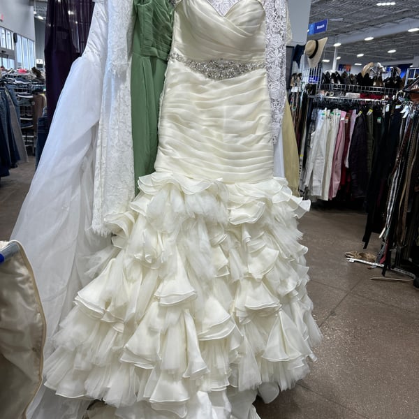 Maggie Sottero Divina Organza Ruffle Mermaid Wedding Dress