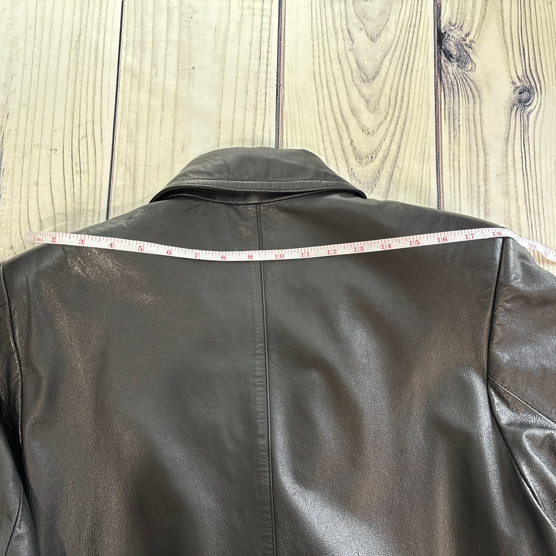 Vintage G-III 80s Black Leather Long Trench Coat Duster Jacket Size M 6