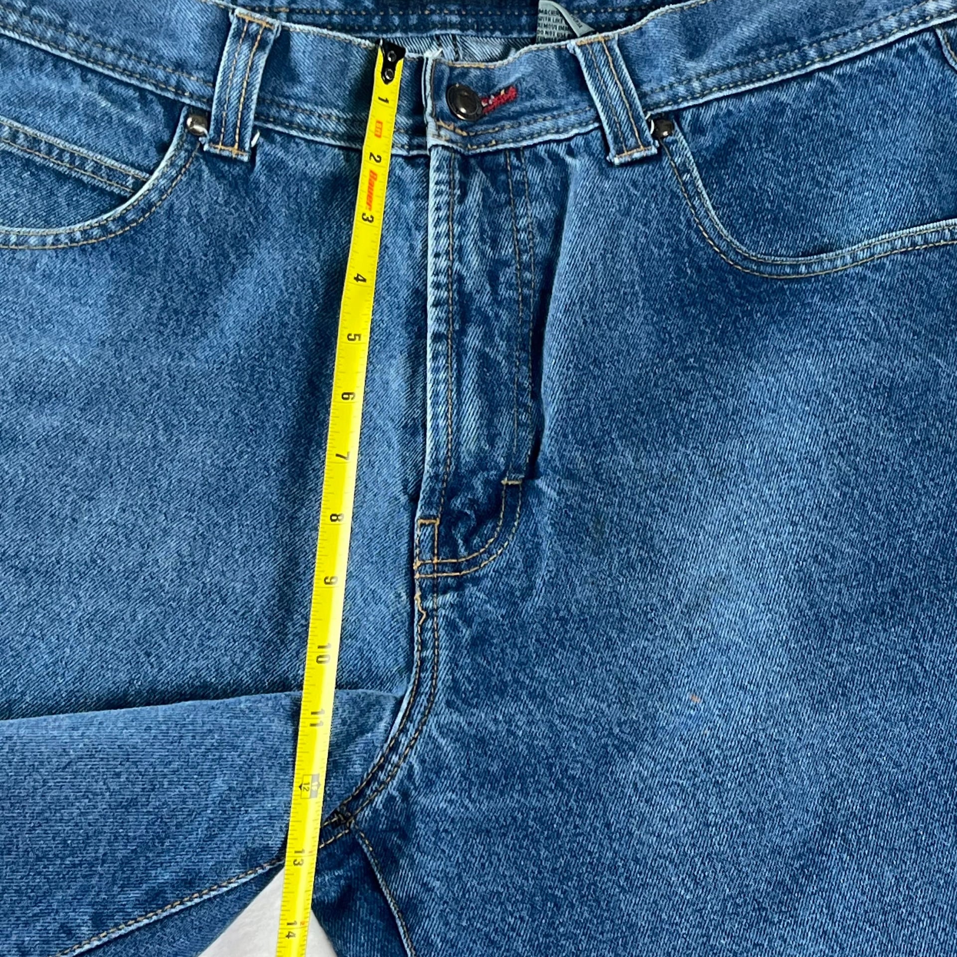 Vintage 90s Clench Jeans Straight Leg Blue Denim 34x30 Retro Minimalist 4