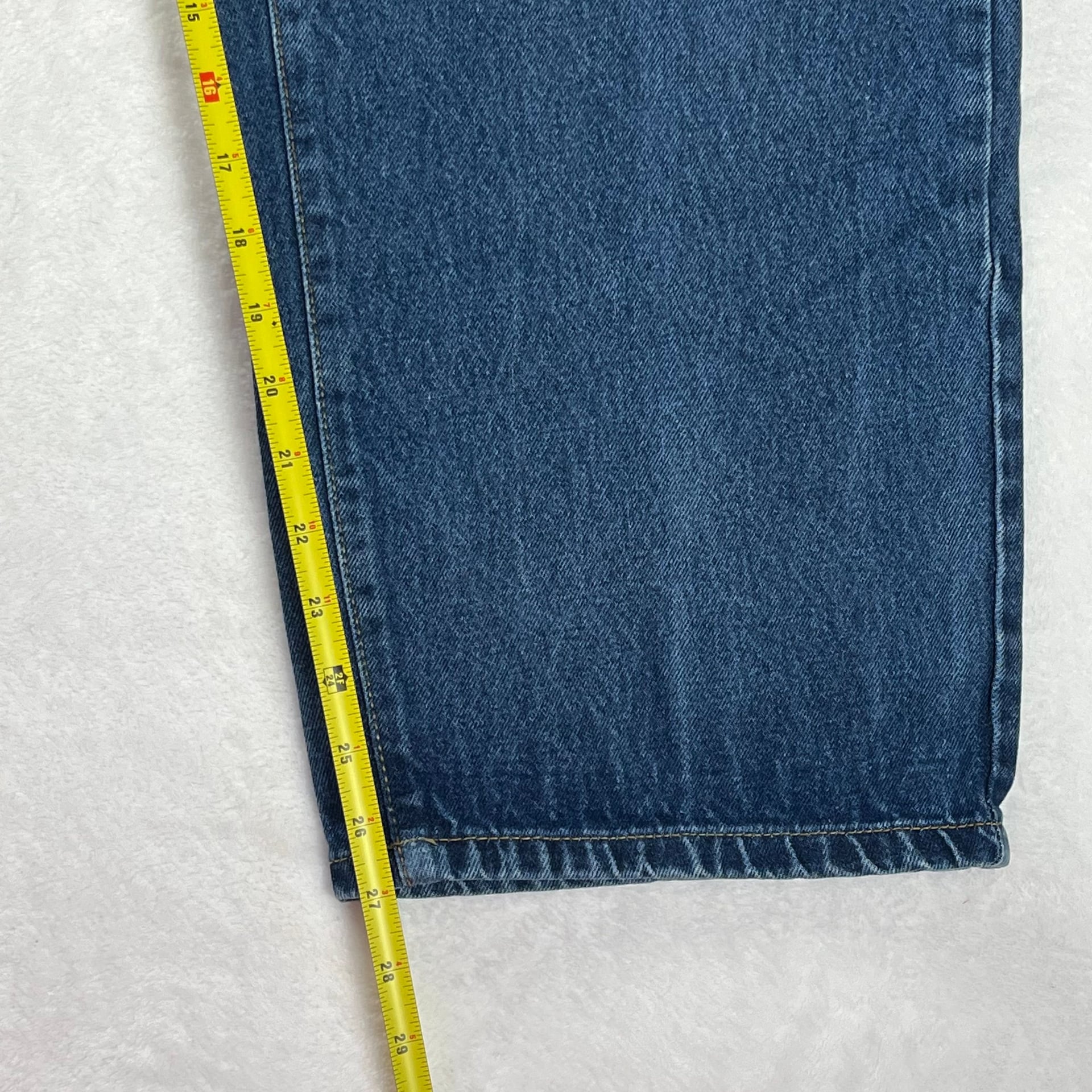 Vintage 90s Clench Jeans Straight Leg Blue Denim 34x30 Retro Minimalist 5