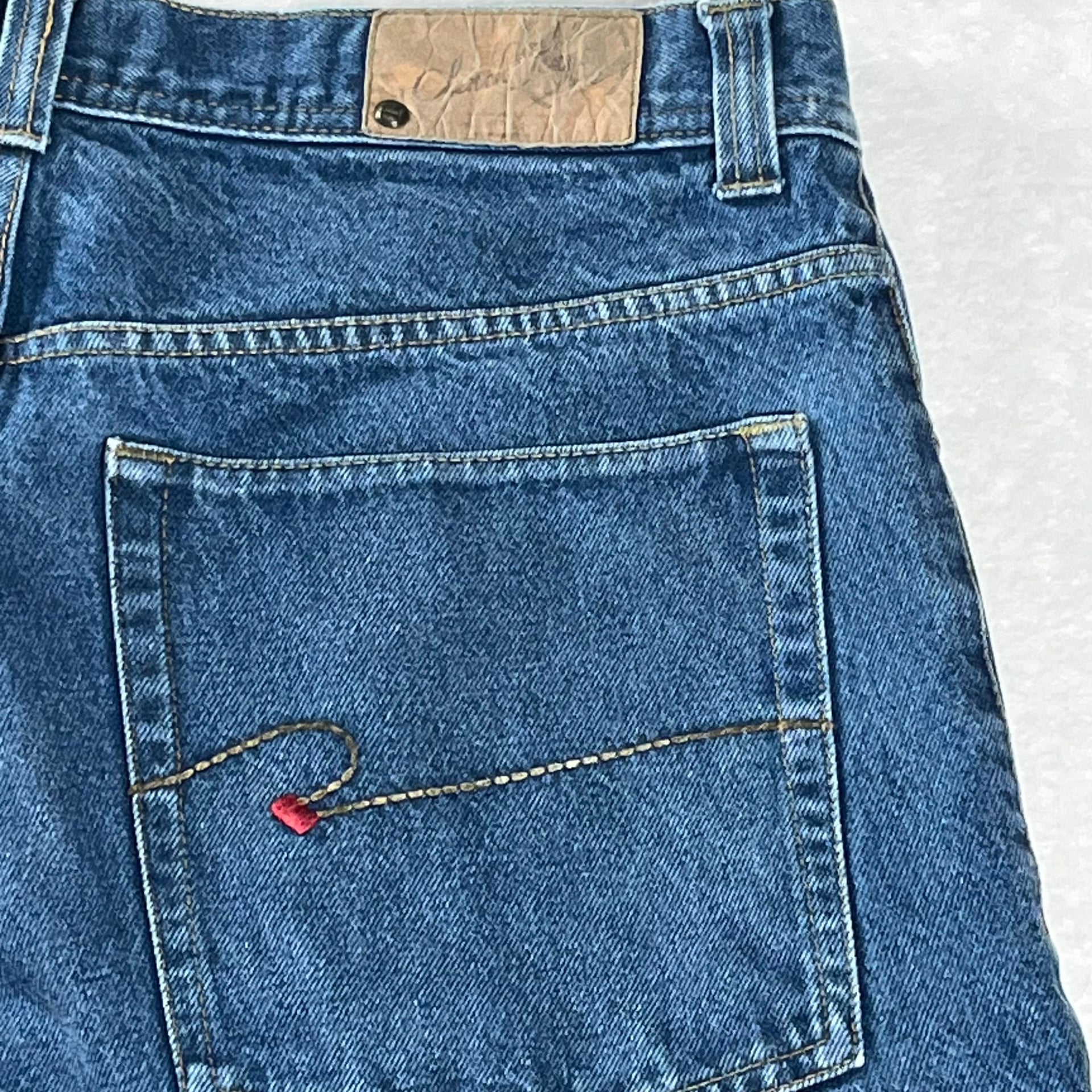 Vintage 90s Clench Jeans Straight Leg Blue Denim 34x30 Retro Minimalist 10