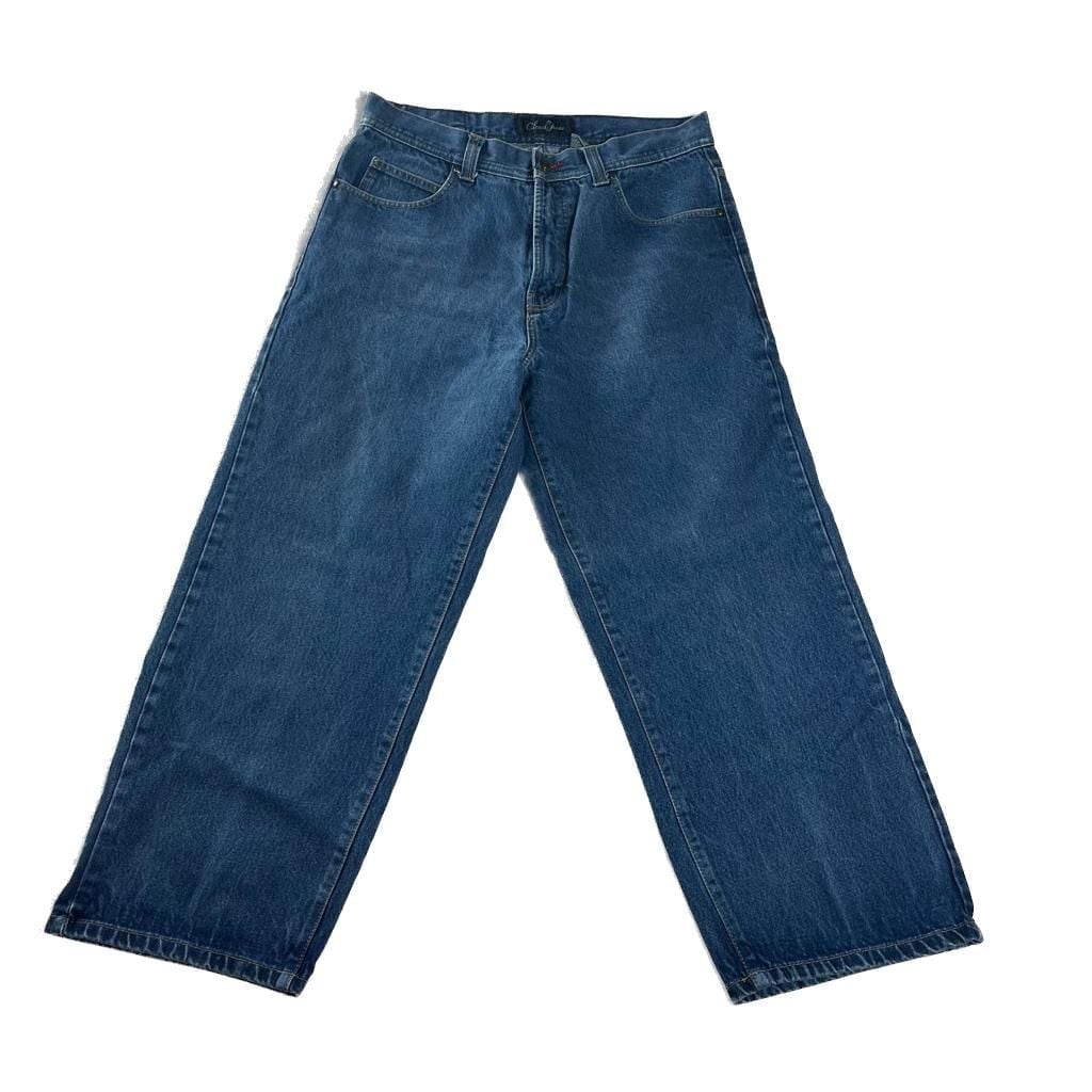 Vintage 90s Clench Jeans Straight Leg Blue Denim 34x30 Retro Minimalist 1