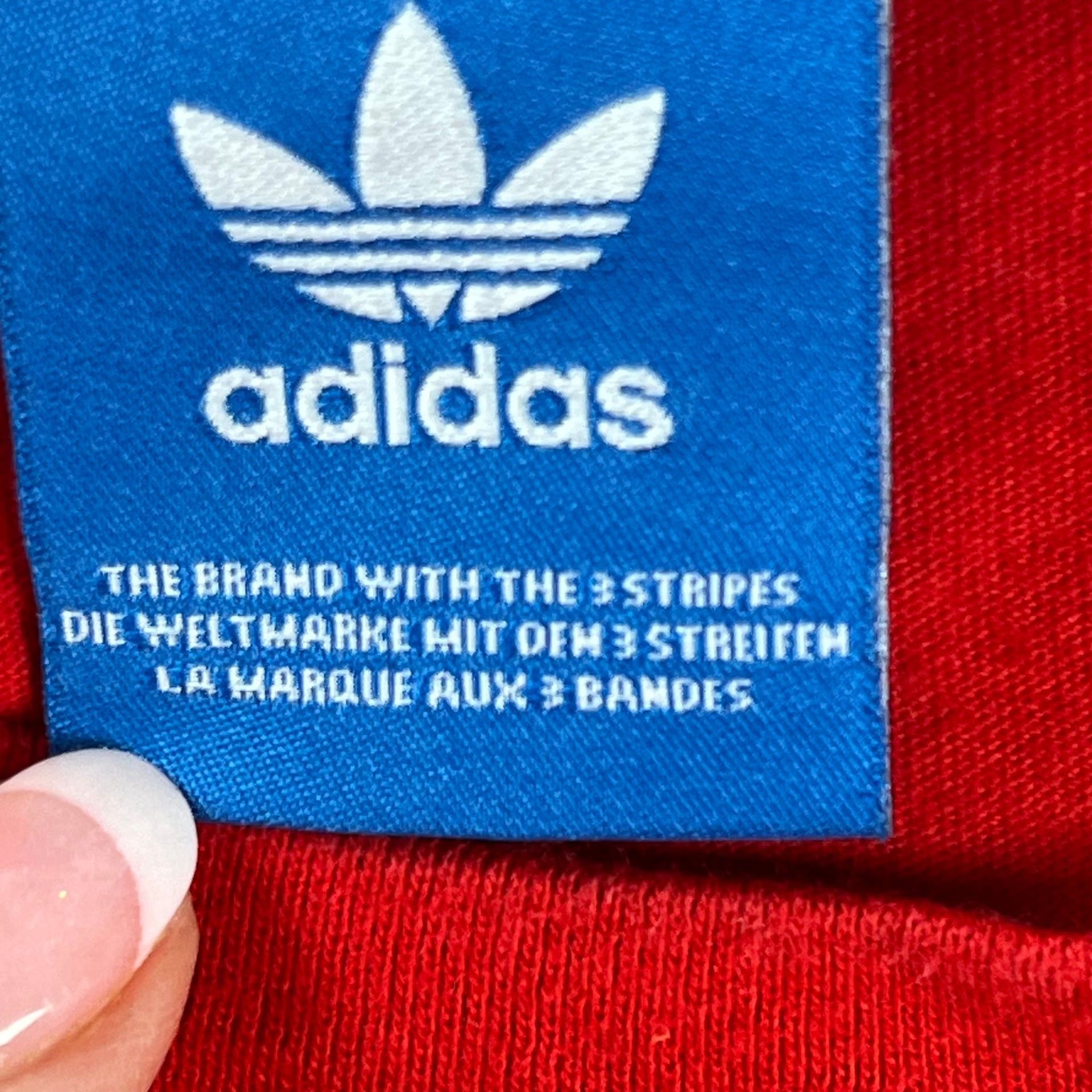 Adidas Originals Red Trefoil Cropped Tank Top Sleeveless Athleisure Size S 6