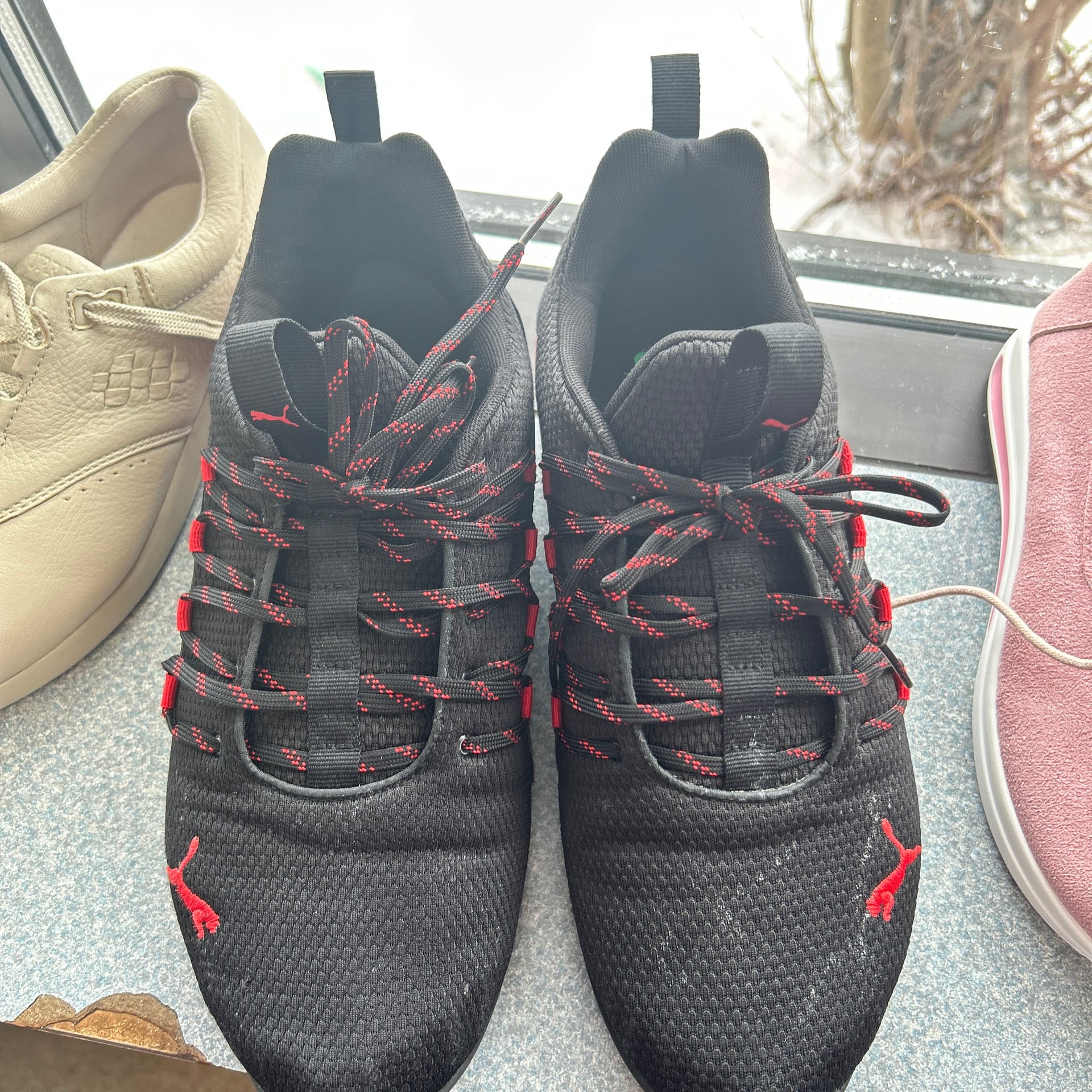 PUMA Axelion Men's Running Shoes Black/High Risk Red 1