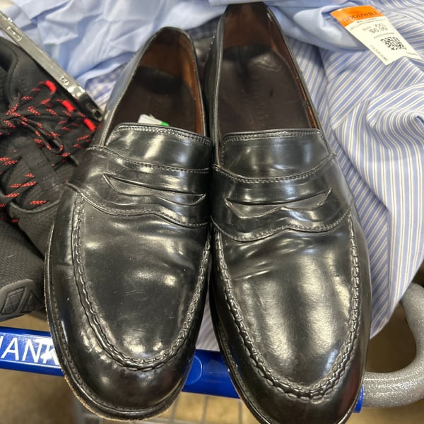 Allen Edmonds Randolph Black Leather Penny Loafers