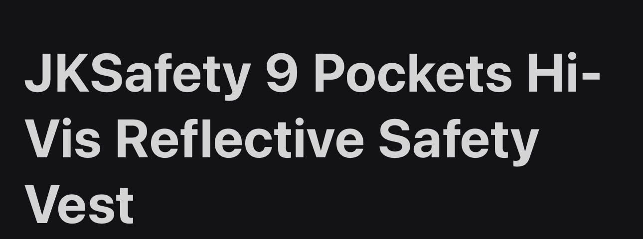 JKSafety 9 Pockets Class 2 High Visibility Zipper Front Safety Vest 4