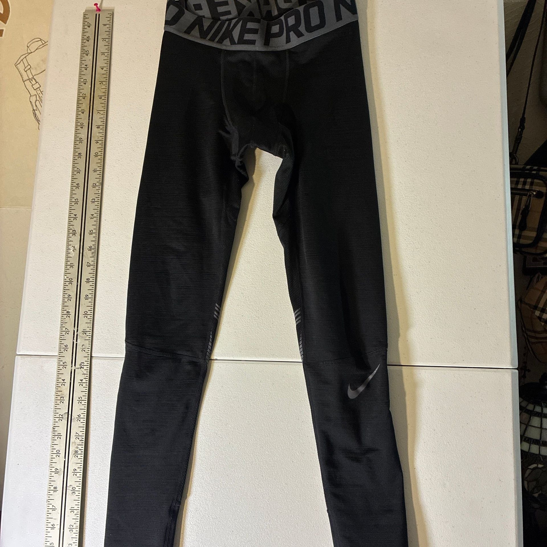 Nike Pro Men's Black Compression Training Tights Size Small 2