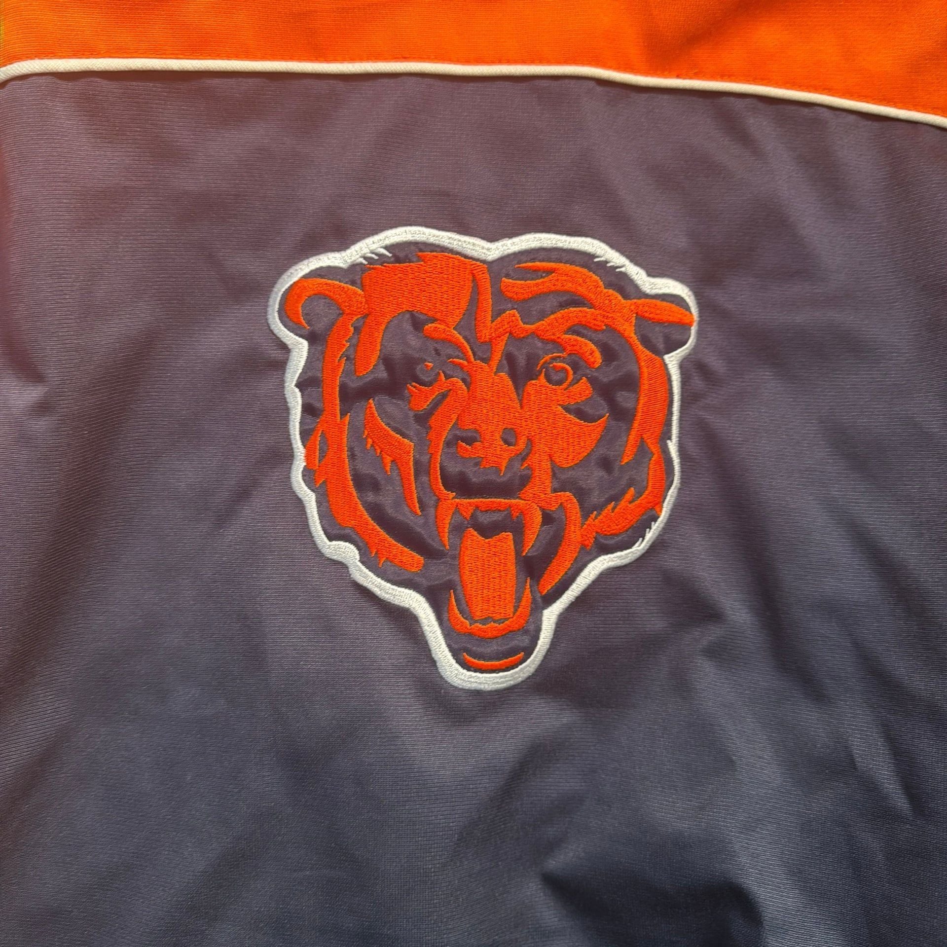 Chicago Bears Mens Large Puffer Jacket NFL Football Logo Blue Orange Sports 3