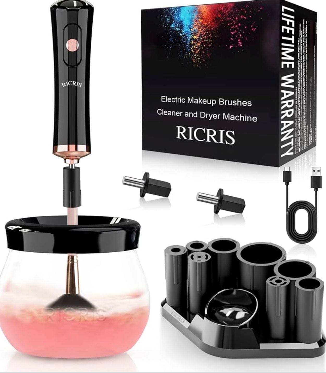 Brand New RICRIS Electric Makeup Brush Cleaner & Dryer 7